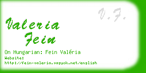 valeria fein business card